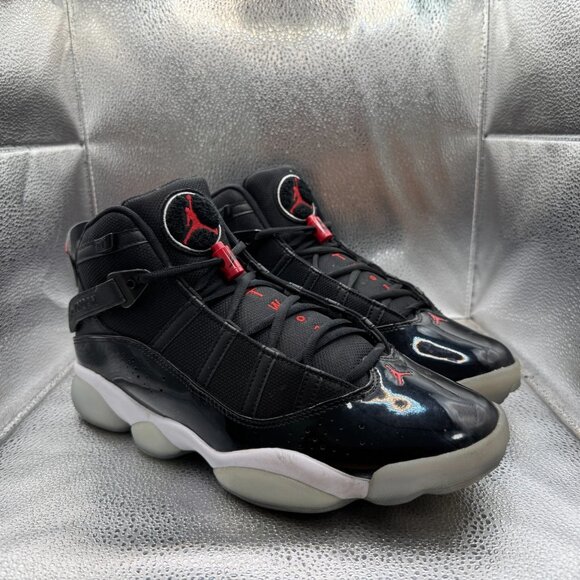 Size 11 Jordan 6 Rings Mens Black Gym‎ Red White Basketball Shoes 322992-064 - Picture 1 of 12